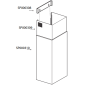 Cheminée ZSP000310 partie basse hotte AIRLUX modèle AHBF670IX