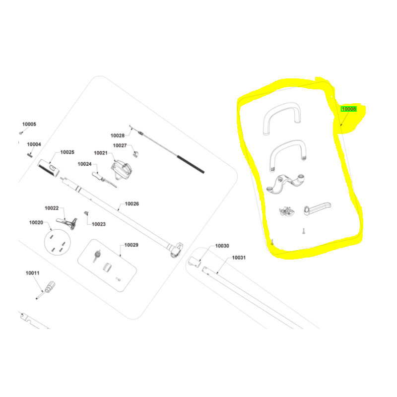 Poignée complète débroussailleuses RYOBI RBC30SESC / RBC430SESD