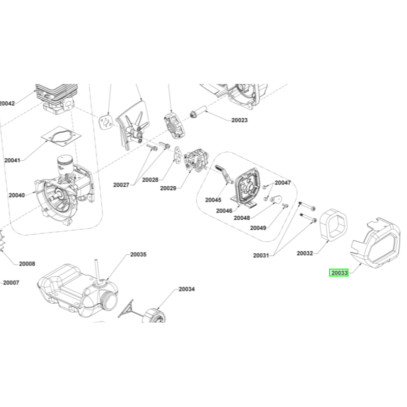 Couvercle de filtre à air débroussailleuses RYOBI RLT254CDSO / RBC254SESO Couvercle de filtre à air débroussailleuses RYOBI RLT254CDSO / RBC254SESO