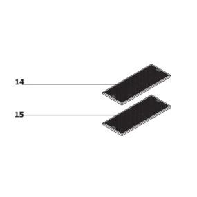 Filtre à graisse extérieur pour hotte AIRLUX, modèle AHTD65BK