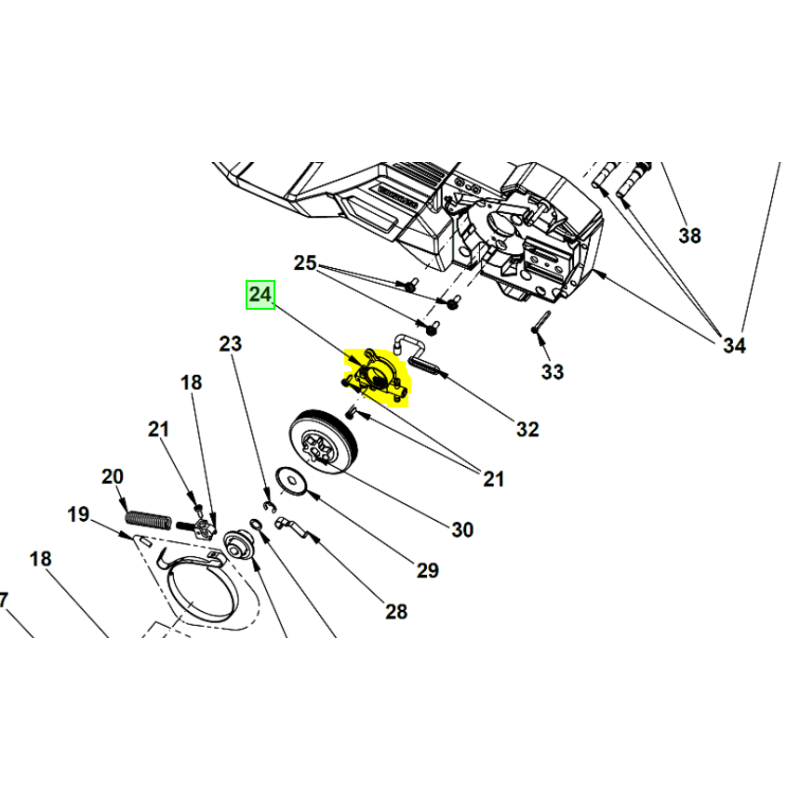 Pompe à huile tronçonneuses RYOBI modèles RY36CSX Pompe à huile tronçonneuses RYOBI modèles RY36CSX
