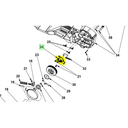 Pompe à huile tronçonneuses RYOBI modèles RY36CSX - 5131042640