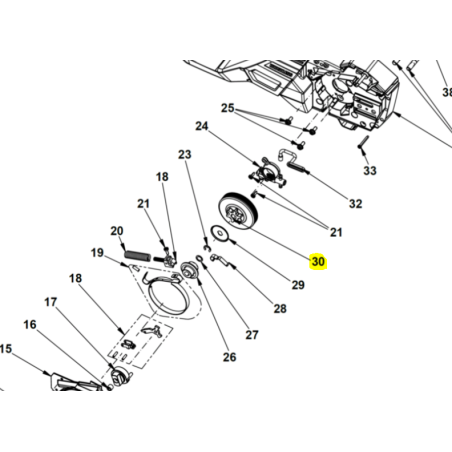 Pignon pour tronçonneuses RYOBI modèles RY36CSX