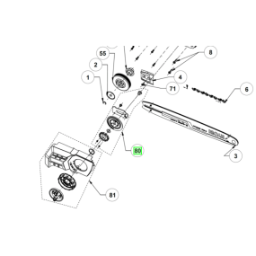 Bloc de tension de chaîne tronçonneuse RYOBI RY36CSX35A - SAV PEM
