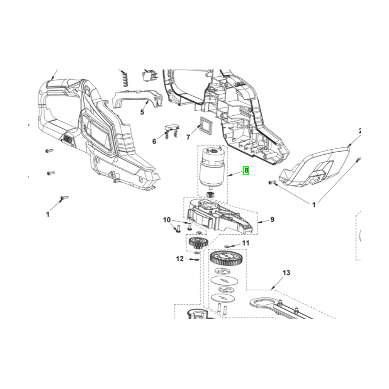 Ensemble moteur taille haies RYOBI OHT1845 - RHT184520 Ensemble moteur taille haies RYOBI OHT1845 - RHT184520