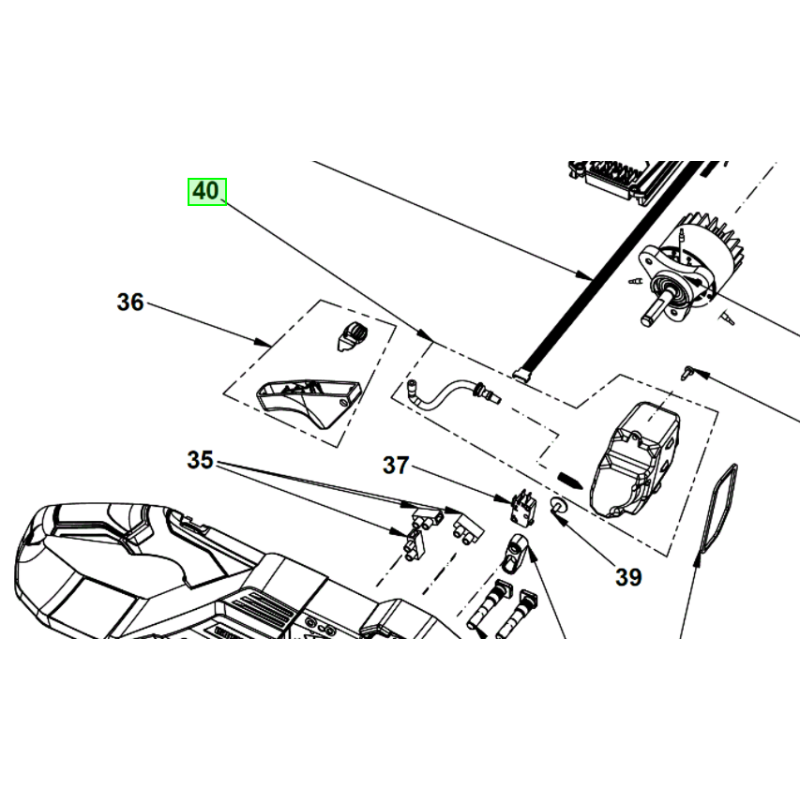 Réservoir d'huile tronçonneuses RYOBI RY36CSX30B / RY36CSX40B