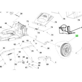 Roue arrière pour tondeuses à gazon RYOBI RLM18E40H - RLM4018
