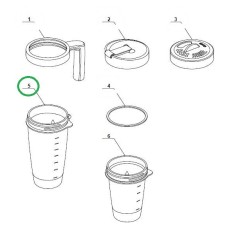 Bol de capacité 700ml pour MAGIMIX BLENDCUP - Pièces détachées MAGIMIX
