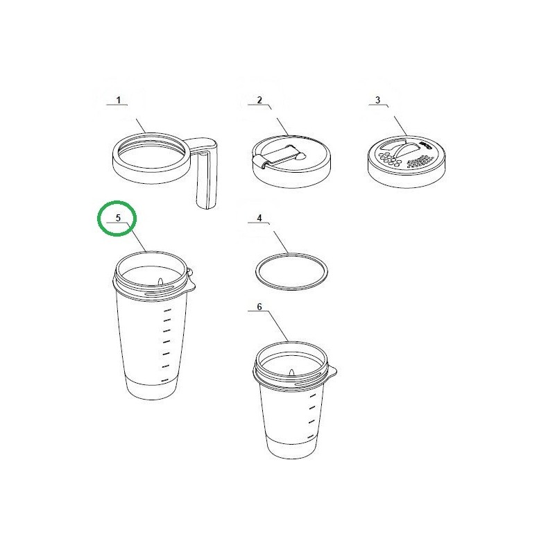 Bol de capacité 700ml pour MAGIMIX BLENDCUP