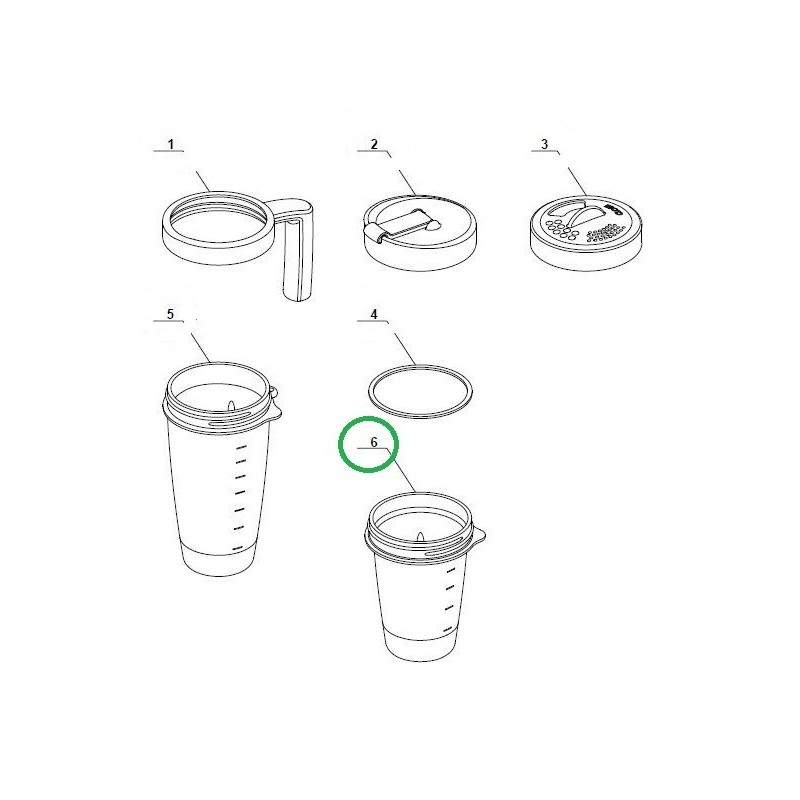 Bol de capacité 400ml pour BLENDCUP MAGIMIX