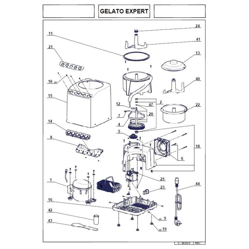 Doseur 503912 pour machine à glace MAGIMIX GELATO EXPERT