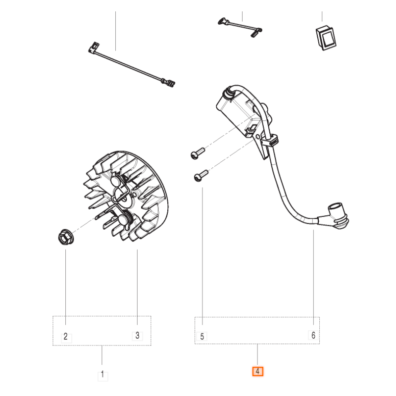 Bobine d'allumage pour tronçonneuse MC CULLOCH CS35S Bobine d'allumage pour tronçonneuse MC CULLOCH CS35S
