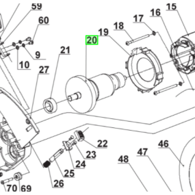 Induit pour scie radiale RYOBI modèles EMS254L - EMS254L-LSG