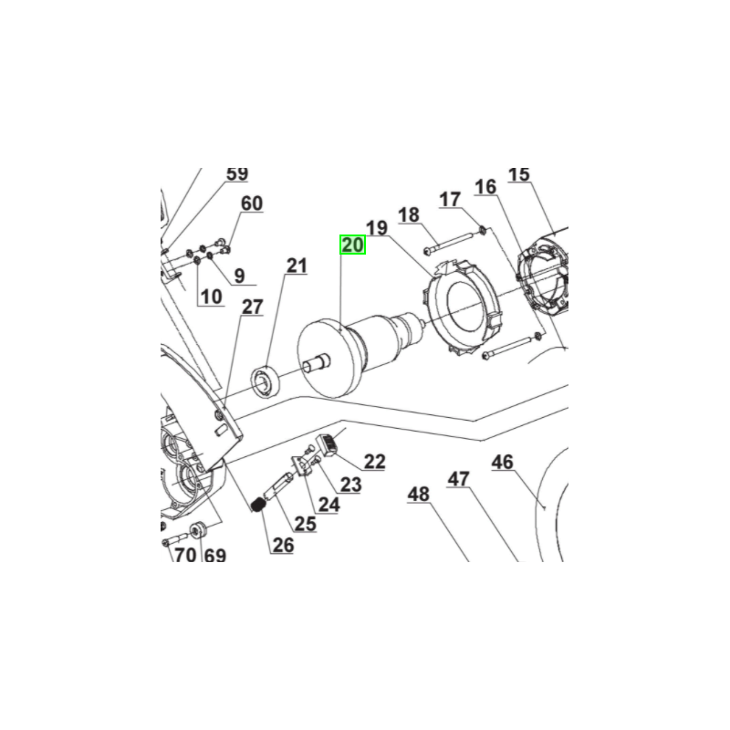 Induit scie radiale RYOBI EMS254L