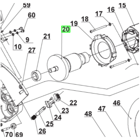 Induit pour scie radiale RYOBI modèles EMS254L - EMS254L-LSG