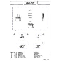 Couvercle avec cuve pour Robot MAGIMIX 2100, 3100, 3200