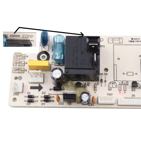 Platine de puissance déshumidificateur ZIBRO KAMIN D112, D112LCD, D112LCD BLACK, D114