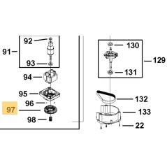 Turbine moteur pour la tondeuse BLACK & DECKER LM2000-QS