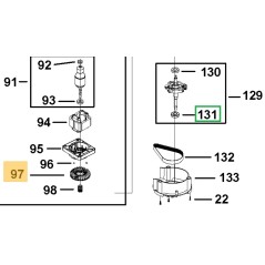 PALIER  1004729-61 pour la tondeuse BLACK & DECKER LM2000-QS