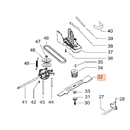 Lame 51cm pour tondeuses MC CULLOCH M51-150WRPX