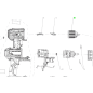 Levier inverseur perceuse / visseuse sans fil RYOBI R18DD7-0 Levier inverseur perceuse / visseuse sans fil RYOBI R18DD7-0