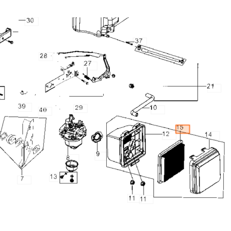 Filtre à air tondeuses MC CULLOCH M46-140RX / M51-170WRPX