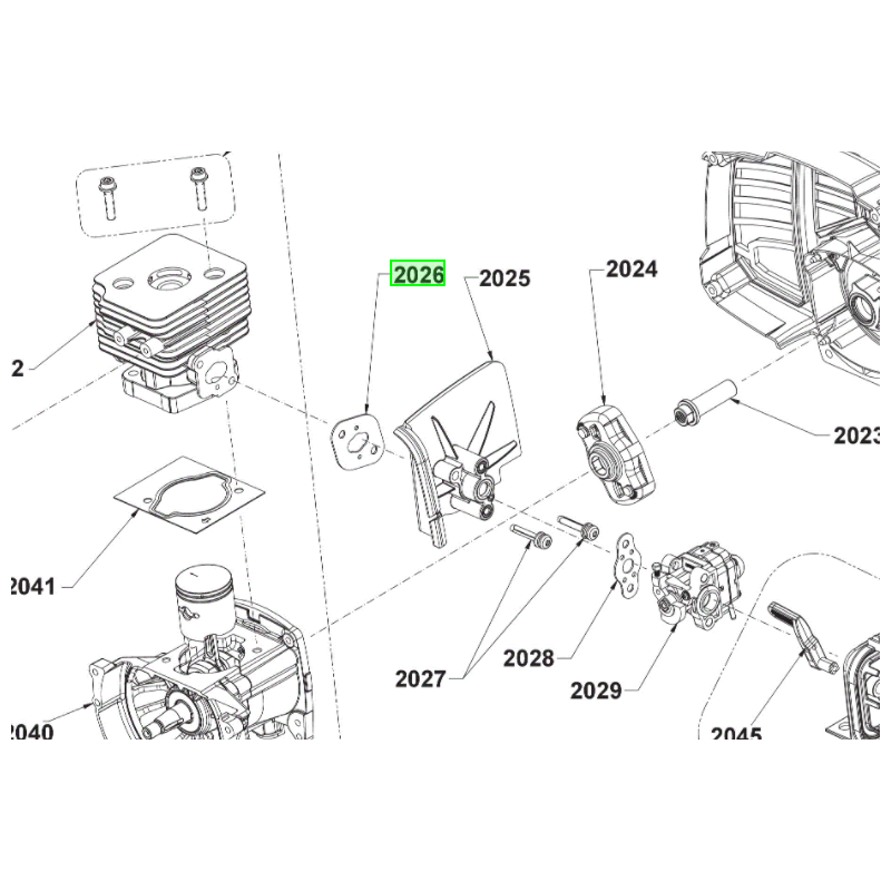 Joint deflecteur / cylindre débroussailleuse RYOBI RBC254SBO Joint deflecteur / cylindre débroussailleuse RYOBI RBC254SBO