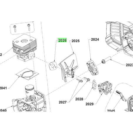 Joint deflecteur / cylindre débroussailleuse RYOBI RBC254SBO