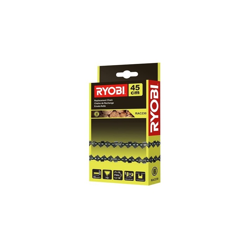 Chaîne RAC230, 45 cm tronçonneuses RYOBI RCS5145B Chaîne RAC230, 45 cm tronçonneuses RYOBI RCS5145B