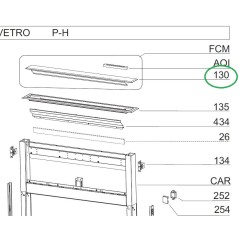 Verre Z08094348 hotte de plan de travail AIRLUX AHV68BK PLUS, AHV680BK