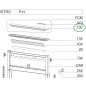 Verre Z08094348 hotte de plan de travail AIRLUX AHV68BK PLUS, AHV680BK Verre Z08094348 hotte de plan de travail AIRLUX AHV68BK PLUS, AHV680BK