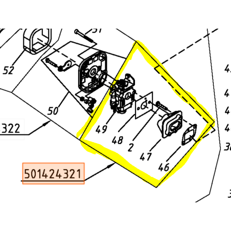 Carburateur débroussailleuse MC CULLOCH B33P, B33B - 501424321