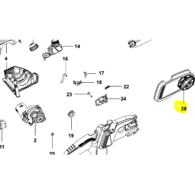 Couvercle latéral pour tronçonneuses Black + Decker CS1825ST1