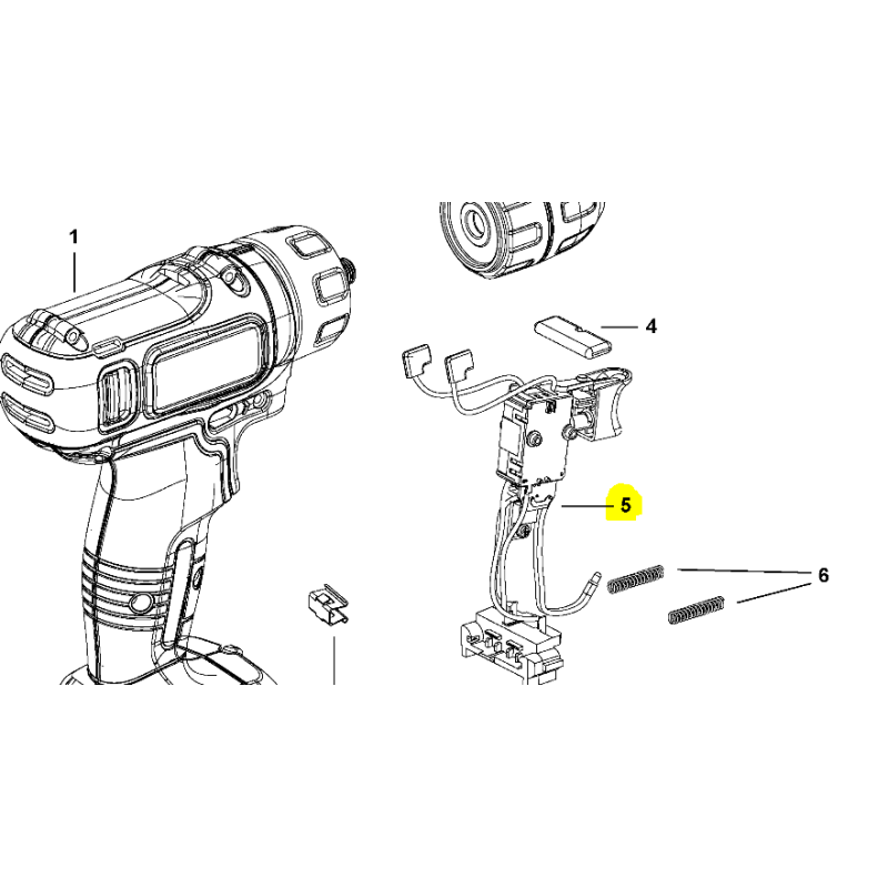 Interrupteur perceuses / visseuses Black & Decker BDCD18 - BDCDC18 Interrupteur perceuses / visseuses Black & Decker BDCD18 - BDCDC18