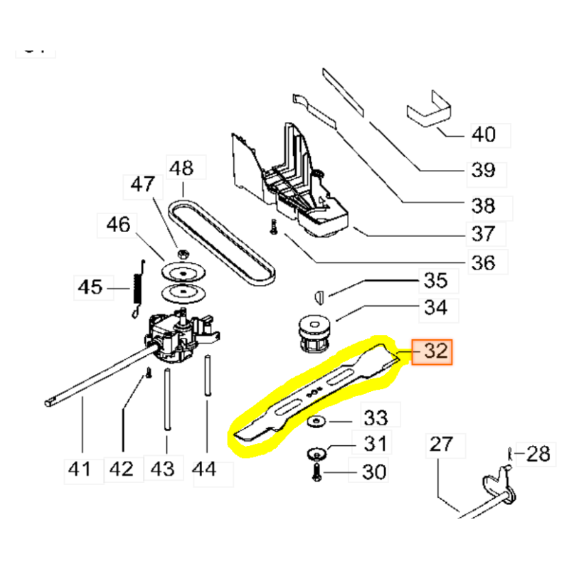 Lame 46cm tondeuses MC CULLOCH M46-140AWRX / M46-125RX Lame 46cm tondeuses MC CULLOCH M46-140AWRX / M46-125RX