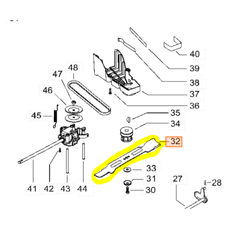 Lame 46cm tondeuses MC CULLOCH M46-140AWRX / M46-125RX