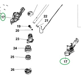 Carcasses moteur coupe bordures BLACK & DECKER STC5433 - STC5433PC