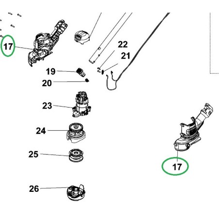 Carcasses moteur coupe bordures BLACK & DECKER STC5433 - STC5433PC