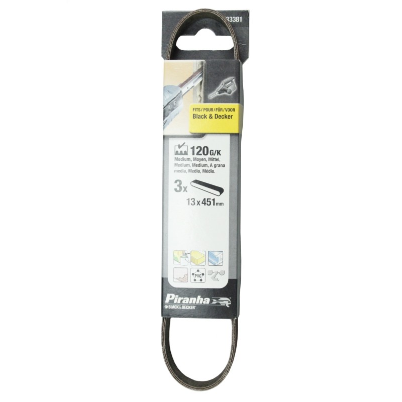 Abrasifs limes BLACK & DECKER 13 mm - Grain 120 Abrasifs limes BLACK & DECKER 13 mm - Grain 120