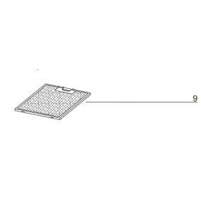 Filtre métallique hotte GLEM GHP940 - GHP972 - GHP941. SAV PEM