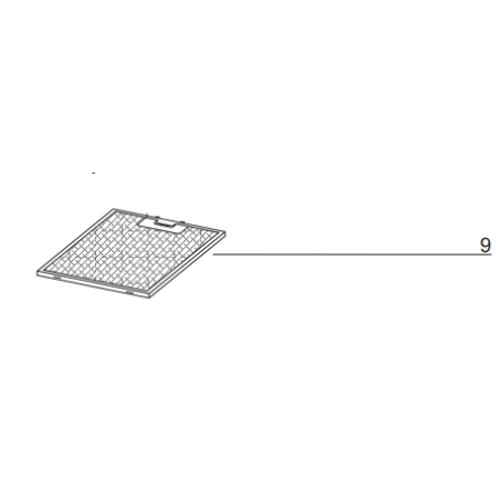 Filtre métallique hotte GLEM GHP940 - GHP972 - GHP941. SAV PEM