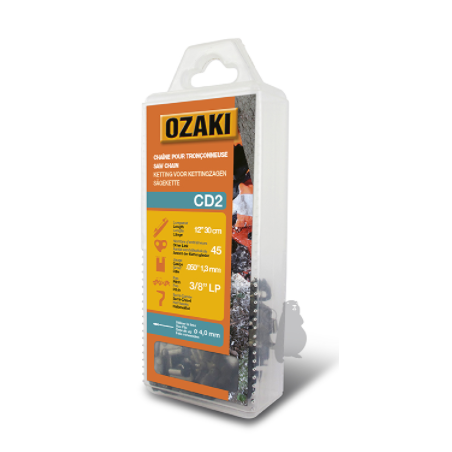 Chaine tronçonneuse OZAKI .3/8"LP 1.3mm 30cm HUSQVARNA - MC CULLOCH