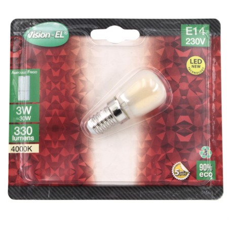 Ampoule SPECIALE réfrigérateur LED culot E14. Puissance 3 watts - 4000°K