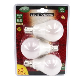 Lot de 3 ampoules LED culot B22 - SAV PEM accessoires