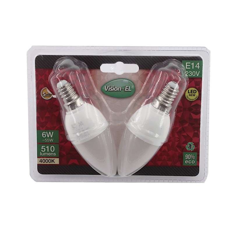 Ampoule LED à vis E14 - 230 VOLT puissance 6W - 510 LUMENS - 4000K