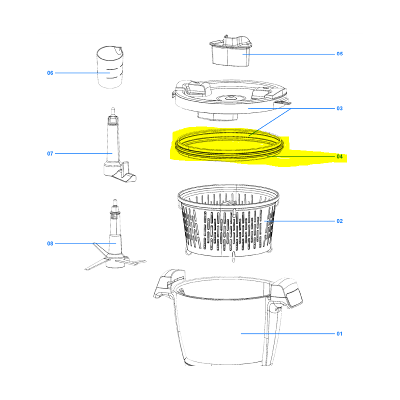 Joint de couvercle pour blender KENWOOD CCC200WH - CCC201WH Joint de couvercle pour blender KENWOOD CCC200WH - CCC201WH