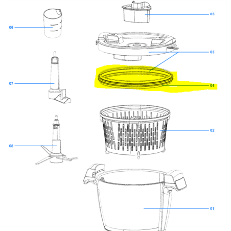 Joint de couvercle pour blender KENWOOD CCC200WH - CCC201WH