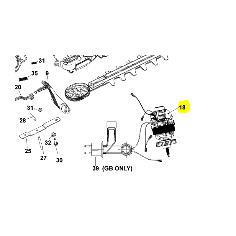 Moteur pour taille haie BLACK & DECKER BEHTS301 - BEHTS501 Moteur pour taille haie BLACK & DECKER BEHTS301 - BEHTS501