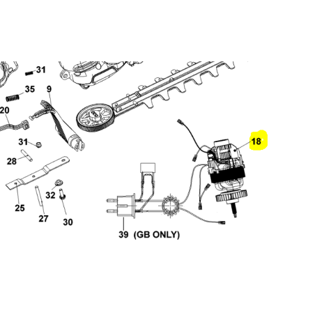 Moteur pour taille haie BLACK & DECKER BEHTS301 - BEHTS501