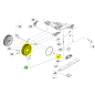 Roue avant tondeuses RYOBI RLM18X41H240 / RY18LMX40A-240 Roue avant tondeuses RYOBI RLM18X41H240 / RY18LMX40A-240